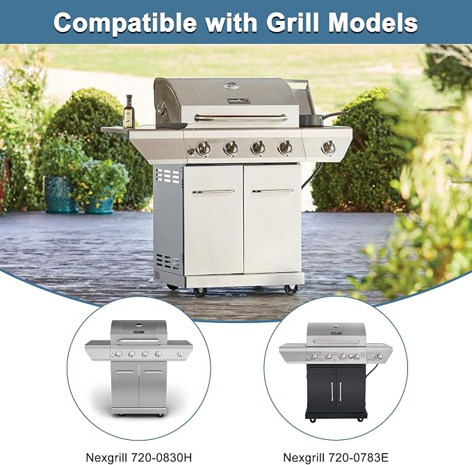 Grill Replacement Parts for Nexgrill 720-0830H, Nexgrill 720-0783E 720-0783EH, Grill Heat Plates, Burner Tubes and Igniter, Grill Grates for Home Depot Nexgrill 4 Burner 720-0830H