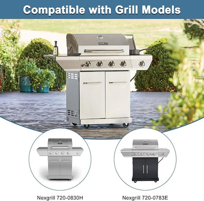 Grill Replacement Parts for Nexgrill 720-0830H, Nexgrill 720-0783E 720-0783EH, Grill Heat Plates, Burner Tubes and Igniter, Grill Grates for Home Depot Nexgrill 4 Burner 720-0830H