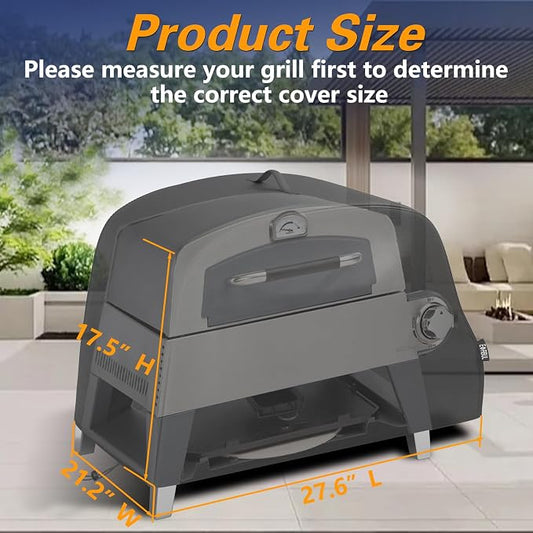 EVRBUL Pizza Oven Grill Cover Outdoor Waterproof 420D Pizza Oven Cover Compatible with Cuisinart CGG-403 3-in-1 Grill, Griddle and Pizza Oven 27.6" L x 21.2" W x 17.5" H