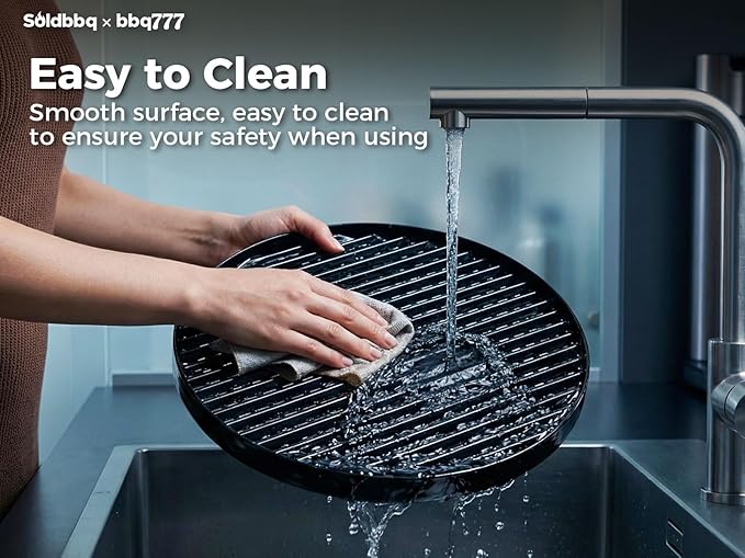 15 1/4" Porcelain Steel Cooking Grate Replacement Parts for Charbroil The Big Easy TRU-Infrared Smoker Roaster & Grill Model 14101550 14101550-A1/ A2 / A3 / A4, 29104315