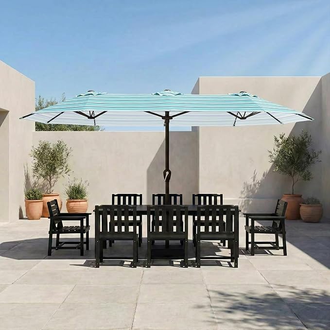 15FT Large Patio Umbrella with Base Included