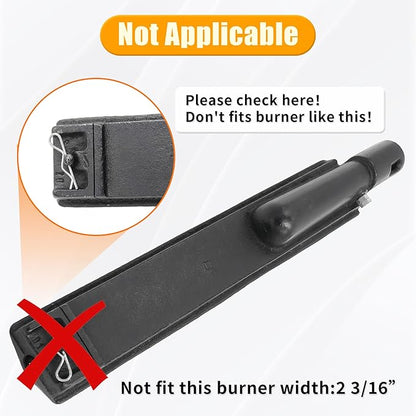 4-Set 15 3/4" Heavy Duty Cast 304 Stainless Steel Grill Burners for Bull, Premium Outdoor Bull BBQ Gas Grill Replacements Parts for Cal Flame P-Series, Aussie, Thermos, Turbo, Beefeater, etc