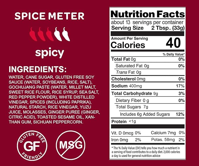 Mr Bing Sweet & Spicy Chili Crisp BBQ Sauce, 14.75 oz, Marinade Dip and Stir-Fry Sauce, Made in USA, Gluten-Free, MSG Free (Pack of 1) (Sweet & Spicy Korean BBQ)