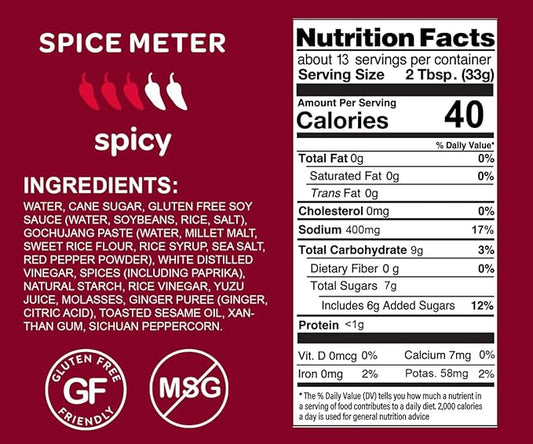 Mr Bing Sweet & Spicy Chili Crisp BBQ Sauce, 14.75 oz, Marinade Dip and Stir-Fry Sauce, Made in USA, Gluten-Free, MSG Free (Pack of 1) (Sweet & Spicy Korean BBQ)