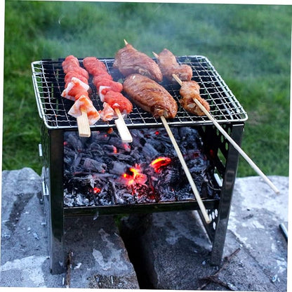 Mini Firewood Burner Tool Compact Bbq Stove for Garden Camping Hiking Charcoal Grill Folding Design