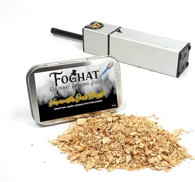 Cocktail Smoker Wood Chips - 4oz Vermouth Oak Roast Shavings for Smoker, Whiskey & Drink Infuser Kit - Culinary Wood Smoking Chips for Hand Held Food Smoke Gun