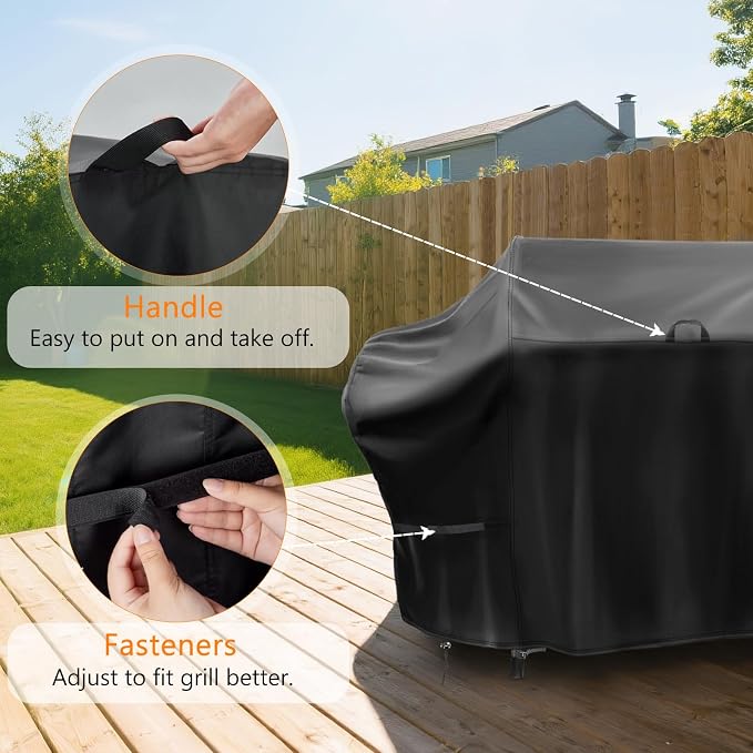 Grill Cover for Royal Gourmet CC1830FC Offset Smoker-46x28x48in | 46inch OutdoorSmoker Coverfor Barrel Charcoal Offset Grill 35in,Heavy Duty,Waterproof