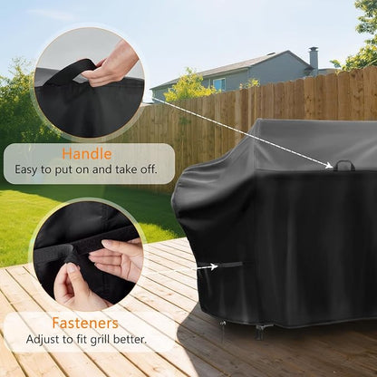 Grill Cover for Royal Gourmet CC1830FC Offset Smoker-46x28x48in | 46inch OutdoorSmoker Coverfor Barrel Charcoal Offset Grill 35in,Heavy Duty,Waterproof