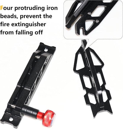 Adjustable Roll Bar Fire Extinguisher Mount Holder for Jeep Wrangler TJ JK JKU JL UTV Polaris RZR Ranger Camper Van, Aluminum, Quick Release, Upgrade