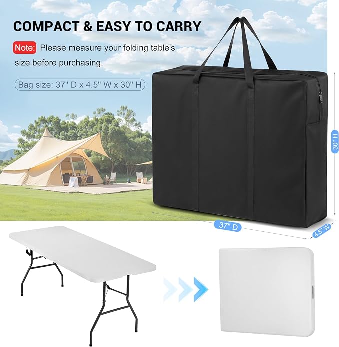 Folding Table Storage Bag 4FT 26x5x25in Waterproof