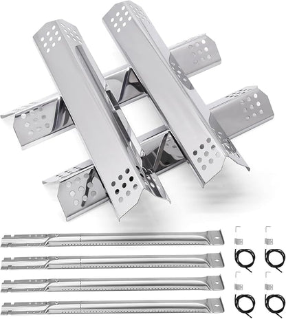 BBQ Grill Parts for Kitchenaid 4 Burner 720-0954, 720-0733, 720-0745, 740-0780, 720-0745B, 720-0733A, 740-0781, Stainless Steel Heat Plate, Burners, Igniter for Kitchen Aid Gas Grill Replacement Parts