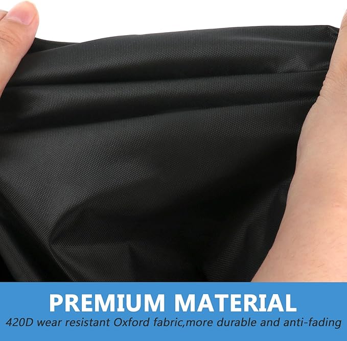 Flat Top Grill Cover Waterproof Compatible with Royal Goumet 8-Burner Gas Grill with Side Tables Down, Weatherproof Propane Griddle Cover for Protecting Outdoor BBQ Grill,58" x 26" x 38"
