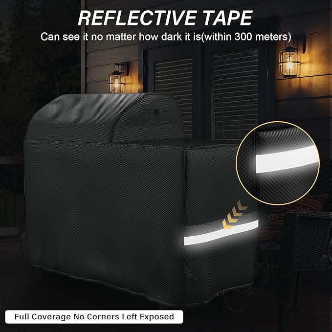 Full-Length Grill Cover for Traeger Woodridge Electric Wood Pellet Grill BAC761 TFB86MLH, Easy-Check Fit Accessory for Outdoor Cooking or Use