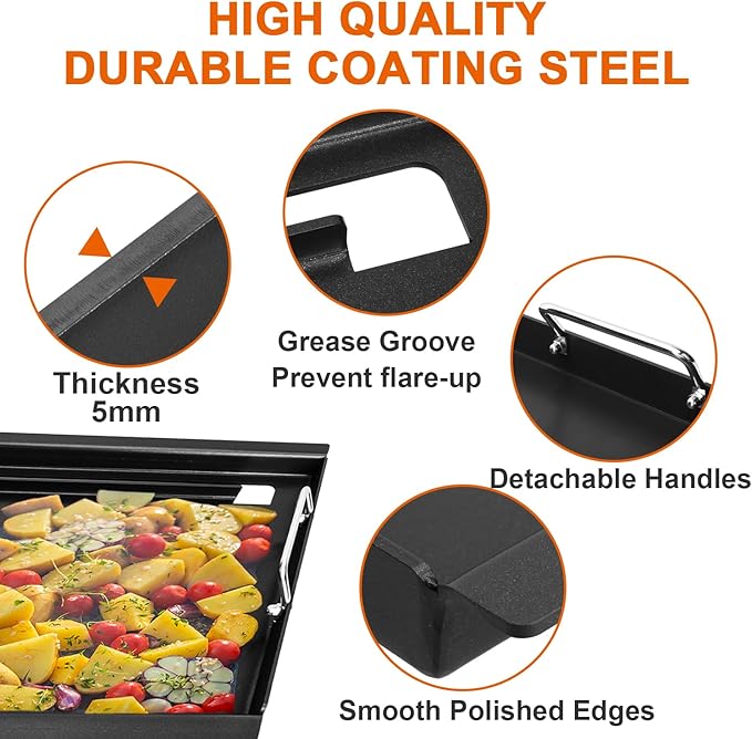 17" Full-Size Griddle Insert for Charbroil Performance 2 Burner 463630021 463660421 463630422,Commercial 463644220 463642316, for Nexgrill 720-0864M 720-0864, Replacement for G426-0004-W1 G426-0005-W1