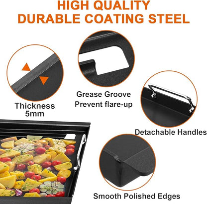 17" Full-Size Griddle Insert for Charbroil Performance 2 Burner 463630021 463660421 463630422,Commercial 463644220 463642316, for Nexgrill 720-0864M 720-0864, Replacement for G426-0004-W1 G426-0005-W1