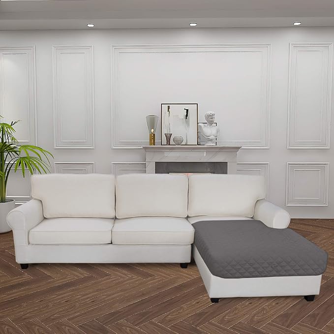 Easy-Going Sectional Couch Covers for Dogs L Shape Sofa Cover Reversible Sofa Slipcover Chaise Lounge Cover Furniture Protector Cover for Pets Dog Cat (42 x 52 inches, Gray/Gray) | Soft Sofa Slipcover For Dogs, Fits Left/Right Chaise Lounge Protector, ...