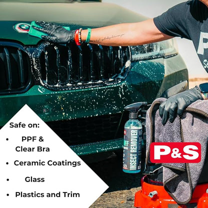 P&S Professional Detail Products Bug Off Insect Remover – Industrial-Strength Bug Splatter Cleaner, Safe for Paint, Trim & Grills, Pre-Wash Treatment, Easy Spray & Rinse Formula - 16oz