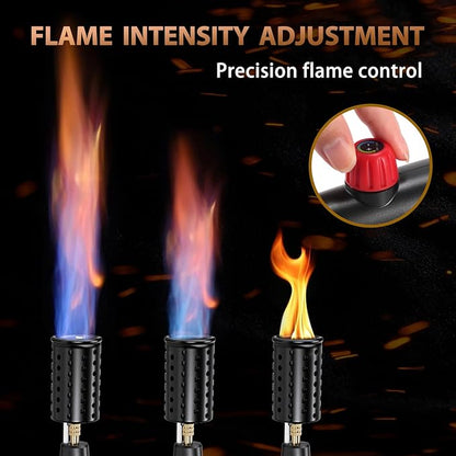 Propane Torch with Adjustable Flame, Powerful Kitchen Torch Gun with Safety Lock & Cooling Vents, Blow Torch Flamethrower for Grill, Sous Vide, BBQ, Charcoal Lighter (Tank Not Included)