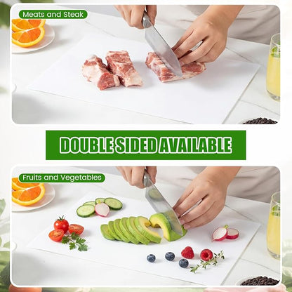Patelai 15 Pcs Disposable Cutting Boards Sheets 24" x 18" Plastic Large Flexible Cutting Mat for Kitchen Chicken Meat Fish Vegetables Cooking Traveling Camping Crafts Art Project