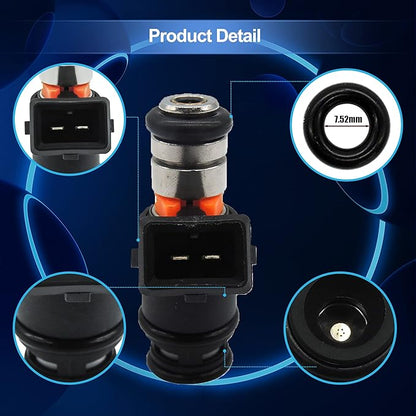 HiSport IWP022 1PC Fuel Injector 5 Holes Compatible with Volkswagen EuroVan 1997 1999 2000 V6 2.8L Compatible with Volkswagen Golf Jetta 1999-2001 V6 2.8L 021906032D