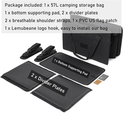 Tactical Camping Storage Bag Utility Tote Bag Camping Kitchen Organizer with Axe Holder & Shoulder Strap
