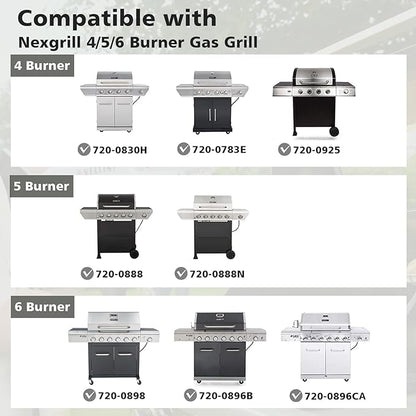 Grill Heat Plates Replacement Parts for Nexgrill, Stainless Steel Heat Tents for Home Depot Nexgrill 4 Burner Gas Grill, 14.6" Flame Cover Replacement Parts for Nexgrill 720-0830H