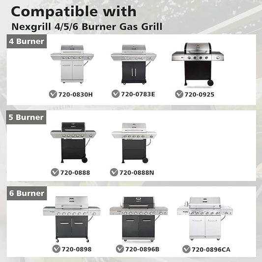 Grill Heat Plates Replacement Parts for Nexgrill, Stainless Steel Heat Tents for Home Depot Nexgrill 6 Burner Gas Grill, 14.6" Flame Cover Replacement Parts for Nexgrill 720-0896B