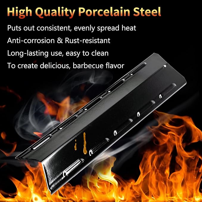 Grill Parts for Kenmore 146.34611410 146.05349710 146.46372610 146.16142210 146.34461410 146.10016510 146.16197210 146.16198211, Heat Plate & Grill Burner & Crossover Tube Replacement Kit