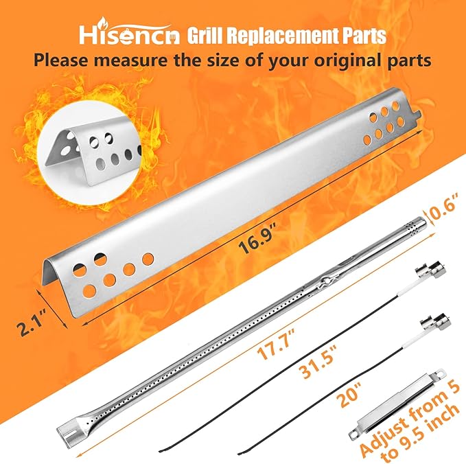 Hisencn Replacement Parts for Charbroil Performance 5 Burner Grill 463347519, 463347518, Grill Parts for Char-Broil 463373319, 463373019 Grill Replacement Parts Kit
