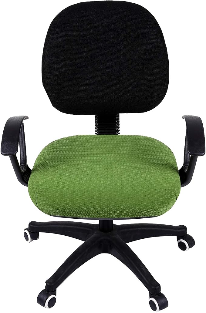 Smiry Office Computer Chair Seat Covers for Desk, Anti-dust Protector | Stretch Jacquard Removable Washable Desk Chair Seat Cushion Protectors, Olive Green