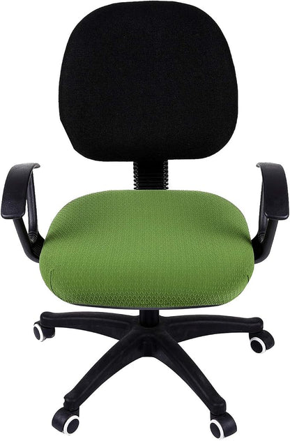 Smiry Office Computer Chair Seat Covers for Desk, Anti-dust Protector | Stretch Jacquard Removable Washable Desk Chair Seat Cushion Protectors, Olive Green