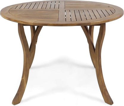 Christopher Knight Home Adn Outdoor 47" Round Acacia Wood Dining Table, Teak