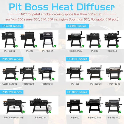 Flame Tamer for Pit Boss, Heat Deflector Diffuser Flame Baffle for Pit Boss 820 850 1000 1100 1020 700 Pellet Smoker Grill Replacement Parts Pitboss Grilling Accessory