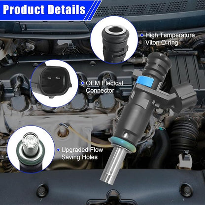 Set of 6 Fuel Injectors for VW Jetta Golf Passat Beetle Rabbit 2.5L 5 Cylinder 07K 2007-2015 OE 07K906031C FJ1067 Direct Fit
