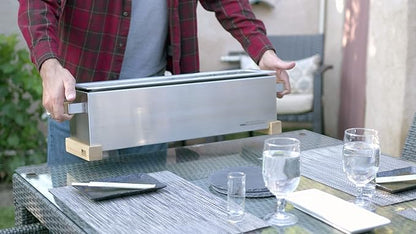 The Bincho Grill 24" Tabletop Yakitori Grill – Japanese Style Charcoal Robata BBQ – Binchotan Grill for Authentic Japanese Grilling – Made from Durable Stainless Steel