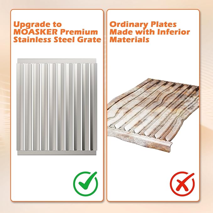 Grill Grates for Solaire AGBQ 27G Grills Stainless Steel Grill Replacement Parts for IRBQ 27G Grills Replacement Grates for SOL-2713R, 11.1 x 13.8 Inch