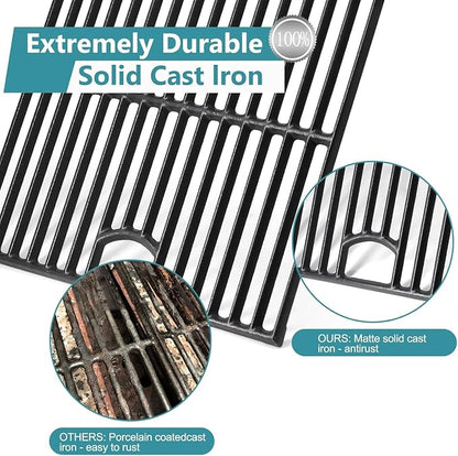 Criditpid Grill Replacement Parts for Nexgrill 6 Burner 720-0896B, 720-0896, 720-0896E, 720-0896C, 730-0896, Cast Iron Grill Grates, Heat Plates, Burners Tubes & Ignitors for Nexgrill Evolution Grills