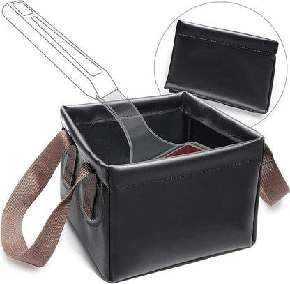 Collapsible Dunk Tank & Cleaning Tray for Grill Brushes - Universal Soaking Tub for Scraper Tools, Fits Cast Iron and Stainless Steel Grill Grates Accessories