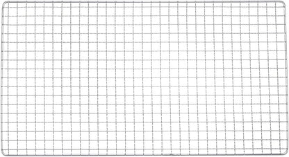 HARFINGTON Square BBQ Grill Net 29.5x50cm Stainless Steel Cross Wire Barbecue Mesh Mat for Baking Smoking Charcoal Grilling Roasting