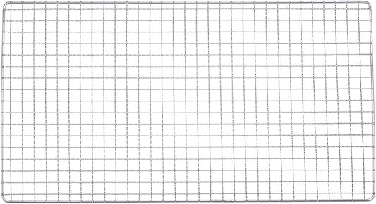 HARFINGTON Square BBQ Grill Net 29.5x50cm Stainless Steel Cross Wire Barbecue Mesh Mat for Baking Smoking Charcoal Grilling Roasting