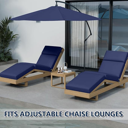 4 Pcs Chaise Lounge Cushions Outdoor, 80 x 26 x 4 Inch Lounge Chair Cushions for Outdoor Furniture - Waterproof Lounge Patio Replacement Cushion, 4In Fade-Resistant ThickPatio Chaise Lounge Cushion