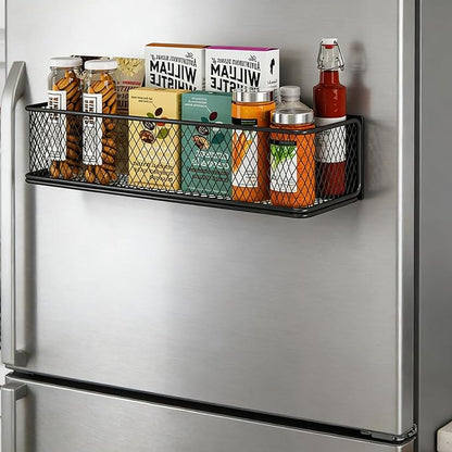 Magnetic Storage Bin for Traeger Smoker Grill Caddy, Magnetic Basket Organizer Holder for Fridge Magnetic Storage Bin Box Containers for Refrigerator Whiteboard Classroom, 2 Pack
