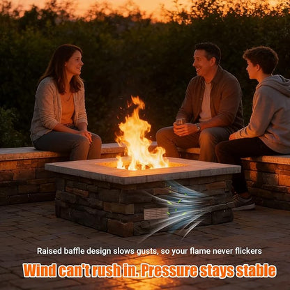 Skyflame Stainless Steel Cubic Venting Panel, 15-Inch by 6-1/2-Inch | Outdoor Masonry Fire Pits/Fireplaces, Kitchen Island