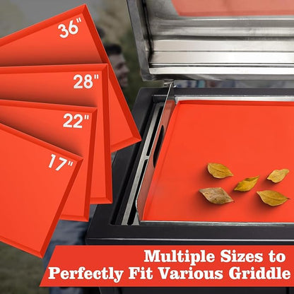 PURPLEBIRD Silicone Griddle Cover Mat for Blackstone 28 Inch Griddles, Waterproof Protective Mat for Griddle Flat Top, Food Grade Silicone Mats for Kitchen,Dinning,Camping, Christmas Gifts for Men
