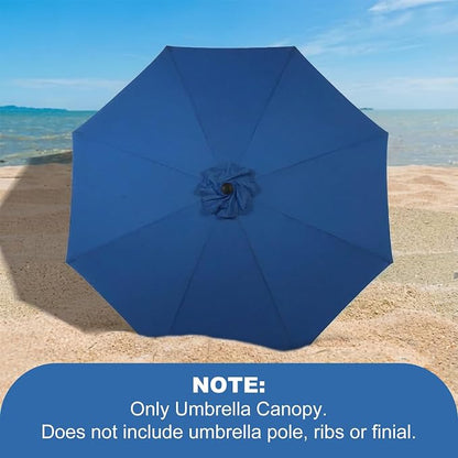 BPS Patio Umbrella Replacement Canopy for 10 ft 8 Ribs Table Umbrella, Outdoor Umbrella Replacement for Market Parasol, Canopy Only