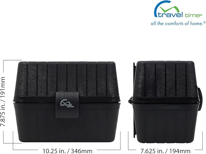 TRAVEL TIME 12V Portable Stove with 5-Pans & Lids, 150w – Universal for Most Vehicles, Mini Microwave Food Warmer for Car, Truck, Travel, Work Cooking