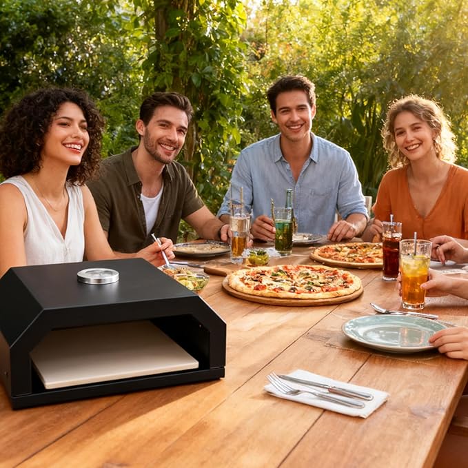 Outdoor pizza oven, a convenient pizza oven with a handle for grilling, suitable for use in courtyards and gatherings (pizza)