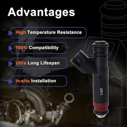 HiSport FJ320 Fuel Injectors 6PCS Compatible with Ford Taurus 2000-2007,Mercury Sable 2000-2005 3.0L