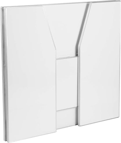 Flash Furniture 4' Folding Portable Event Bar with Top and Middle Shelves, Mobile Laminate Foldable Bar for Parties and Events, White | Portable, Durable Construction, Commercial Use