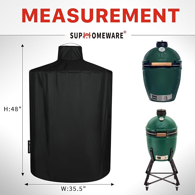 Suphomeware BBQ Grill Cover for Ceramic Grills, Waterproof and Heavy Duty Cover for Kamado Vision X-Large.